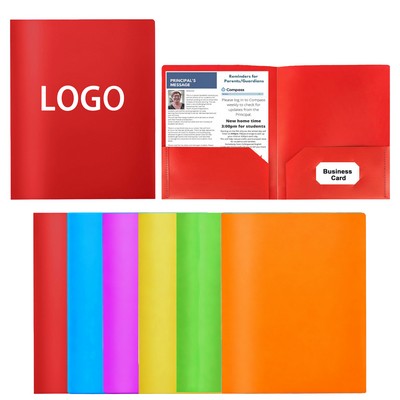 Plastic Two Pocket Folder