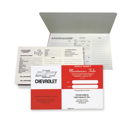 Red Square Design Auto Documents Glove Box Folder