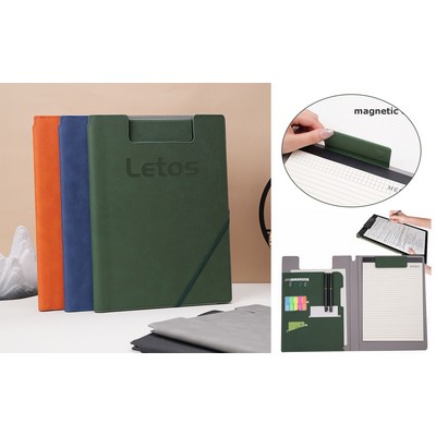 A4 PU Leather Padfolio Clipboard Folder Writing Pad Notepad Clip Boards