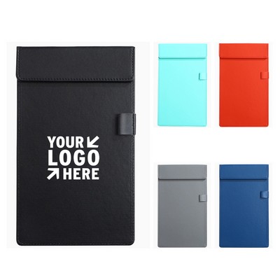 A5 Leather Meeting Clipboard with Pen Clip