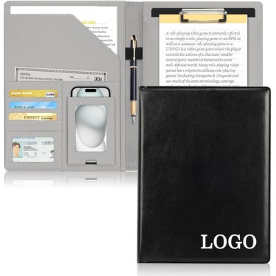 2" 1 Faux Leather Padfolio Clipboard Folder Portfolio
