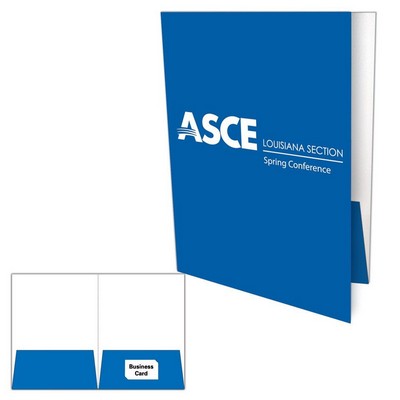2 Pocket Presentation Folder w/No Glue Pockets
