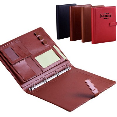 PU Leather Padfolio Ring Binder